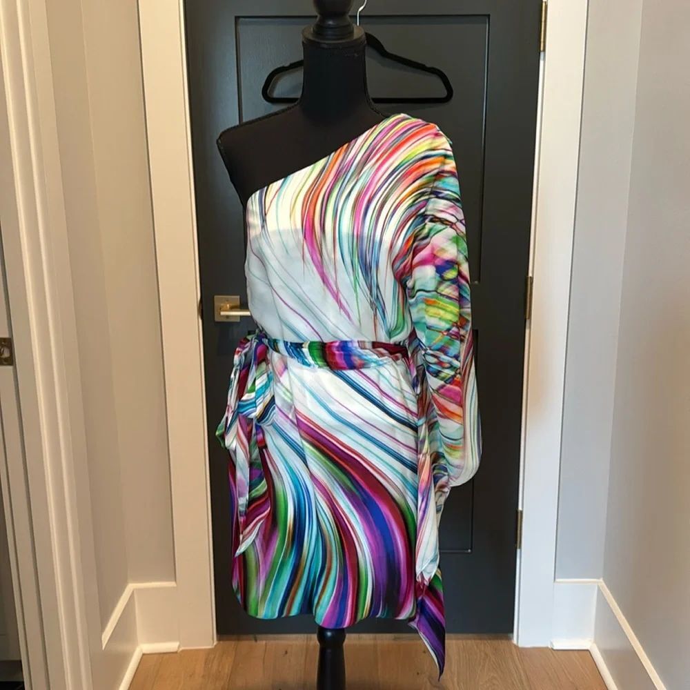 Milly Multicolored Mini Dress Size 6 New With Tags